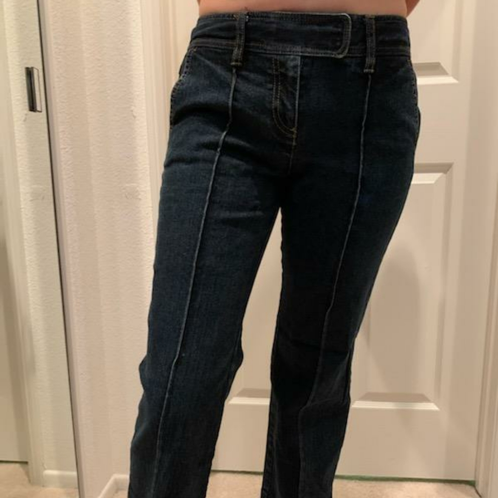 Dark blue jeans